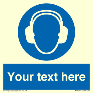 Custom Ear Protection Sign